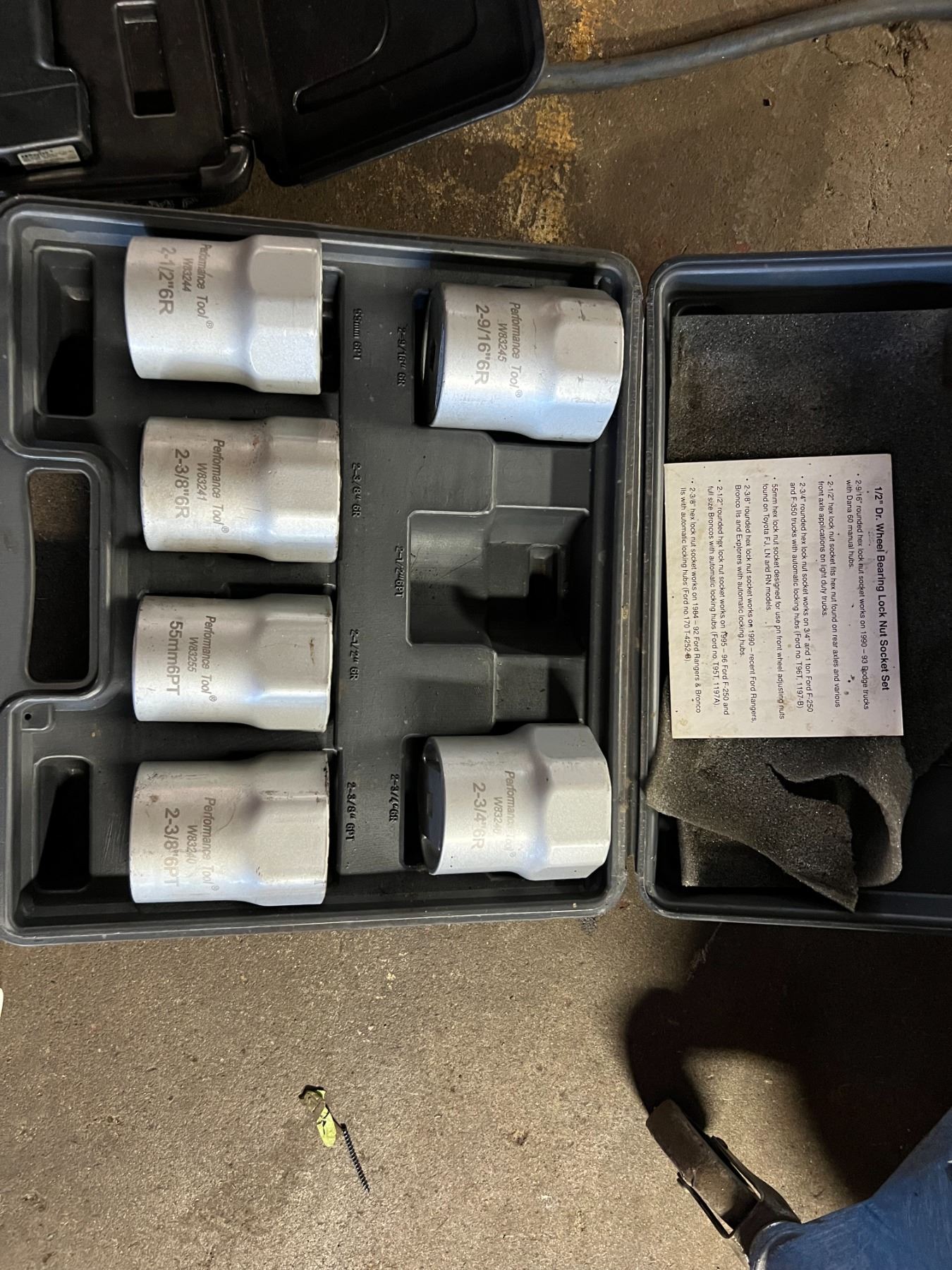 1/2" DRIVE WHEEL BEARING LOCK NUT SOCKET SET