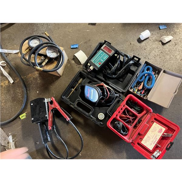 GROUP OF TEST TOOLS, ASSOCIATED MODEL 6031 BATTERY LOAD TESTER, MULTISCAN ULTRASONIC DIAGNOSTIC