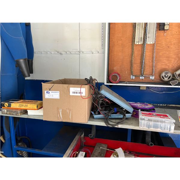 BOX LOT OF HOLLEY CARB JETS, MIKUNI CARB JETS, PAPCO SPRING PINS, DISTRIBUTOR O' RINGS, ASST