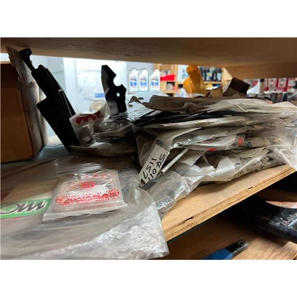 GROUP OF ORIGINAL BMW OEM PARTS PRE 2000, SEALS, GASKETS, LEVERS, EXHAUST NUT WRENCH, ETC