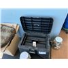 Image 2 : TOOL CADDY/STEP/STOOL WITH 2 GALLON JARS OF SHELLS, SEA GLASS, SAND, ETC