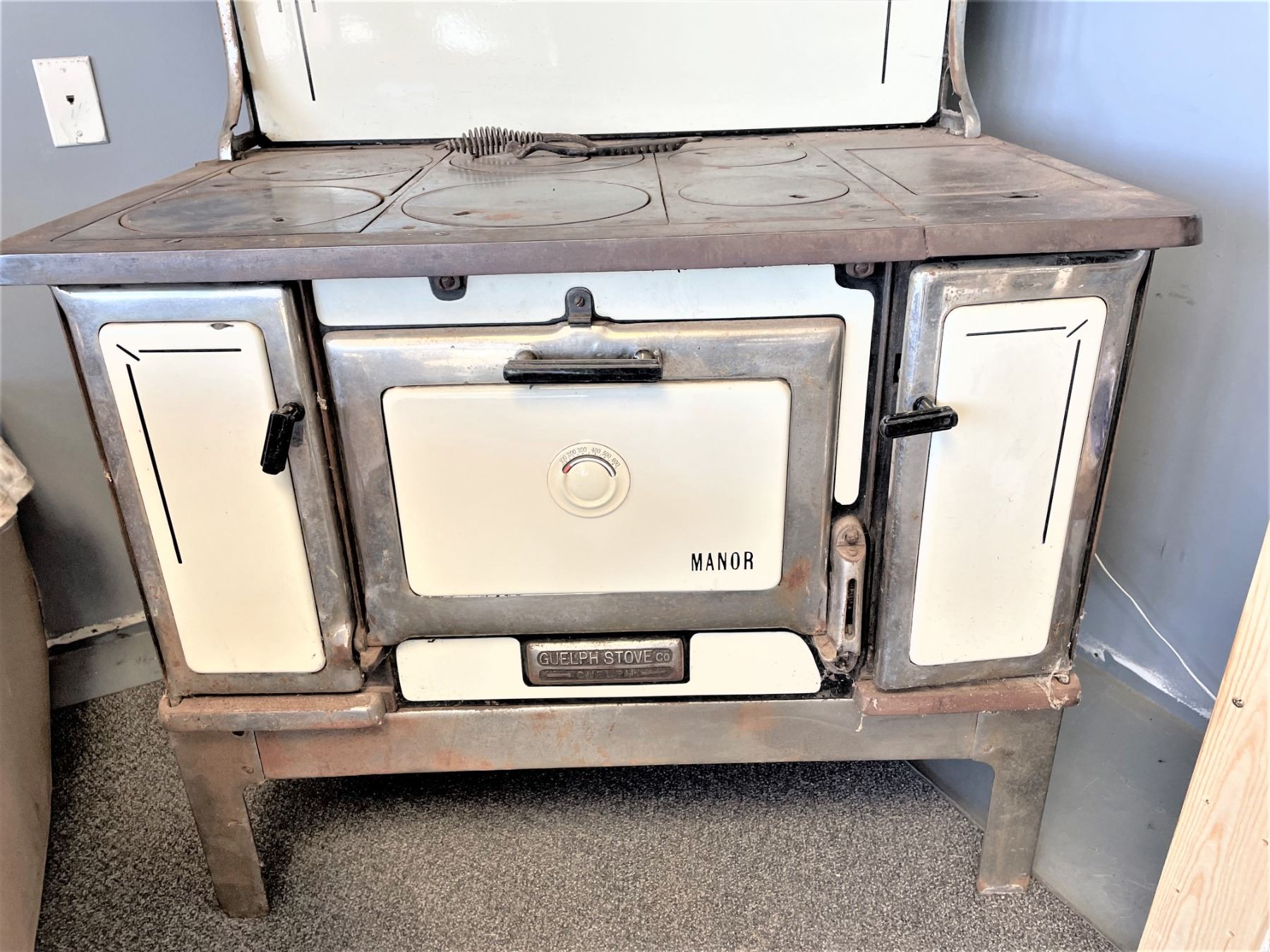 Guelph Stove Company Wood Stove, Enamel, The Manor Style, PICK