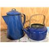Image 1 : Blue Spackle Coffee Pot, Vintage Tea Pot