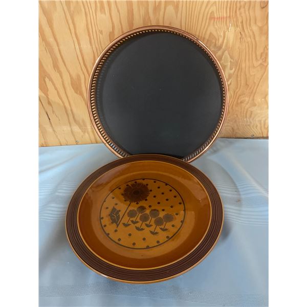 Large plate and tray