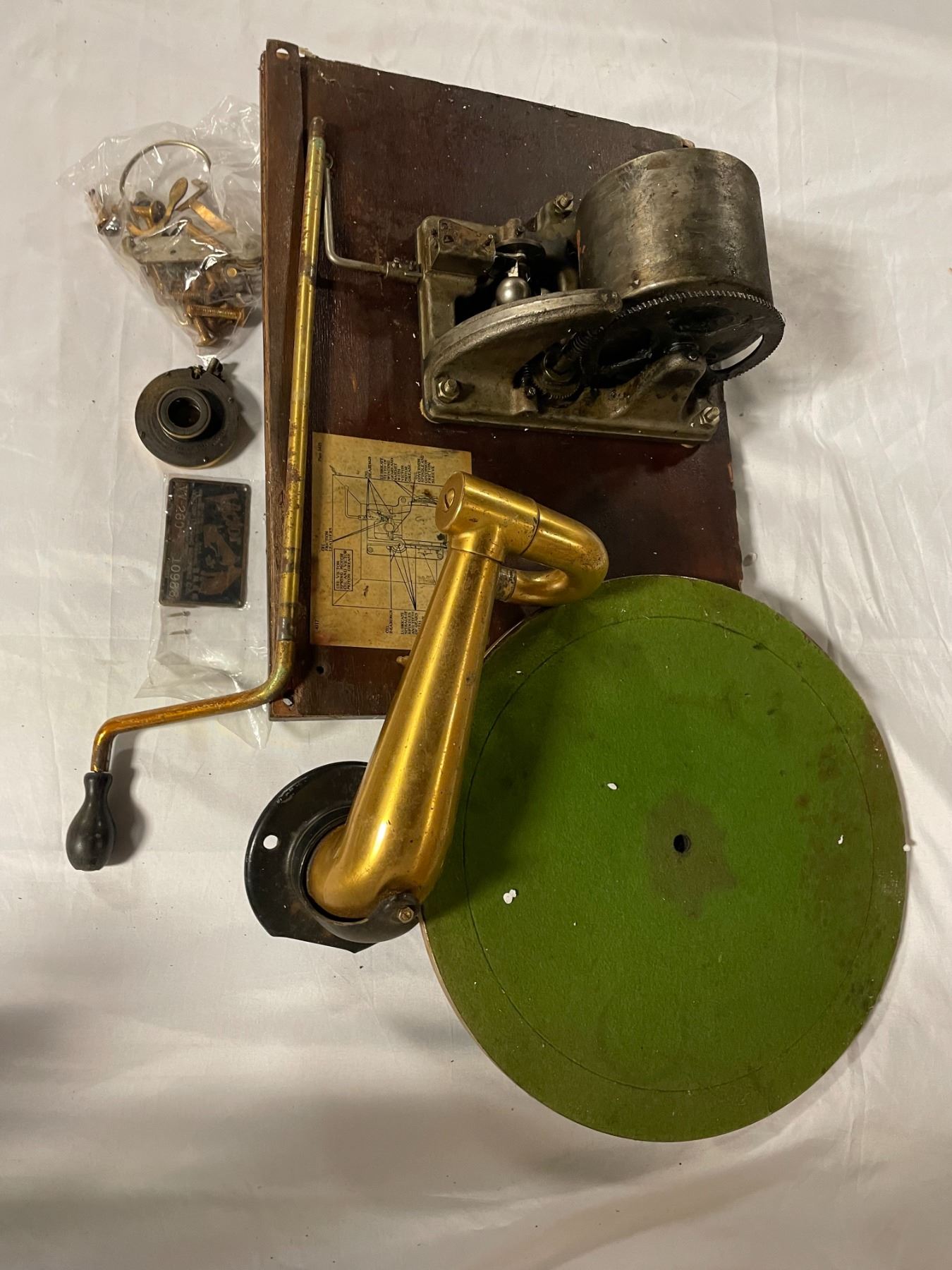 Antique Record Player Parts to Assemble, Victor Talking Machine Company ...