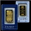 1 oz. PURE GOLD .999 Pamp Suisse Ingot on Assay Card