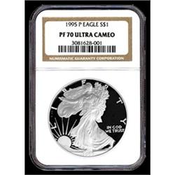 1995-P Silver Eagle PF70 Ultra Cameo NGC