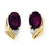 1.03 ctw Amethyst Diamond Earrings Gold Jewelry