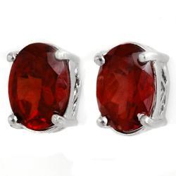 2.0 ctw Garnet Stud Earrings 14kt Gold Jewelry