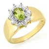 0.46 ctw Peridot Ladies Ring White Gold Jewelry