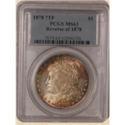 1878 7TF Morgan $ MS63 PCGS Reverse of 1878