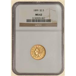 1899 $2.5 Liberty MS62 NGC