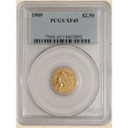 1909 $2.5 Indian XF45 PCGS