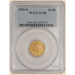 1925-D $2.5 Indian AU58 PCGS