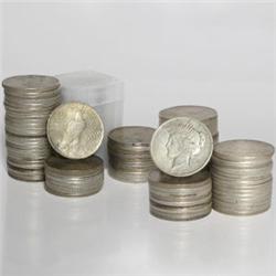 LOT OF 10 PEACE SILVER DOLLARS
