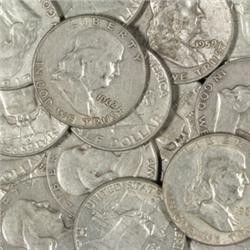 $10 Face Value Franklin Halves