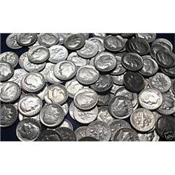 Lot of 100 Roosevelt 90% Silver Dimes- 1964-Prior-