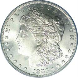 1883 BU Morgan Silver Dollar MS 60-63