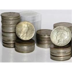 Lot of 10 Peace Silver Dollars-