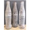Image 1 : Three Vintage Coca-Cola Bottles