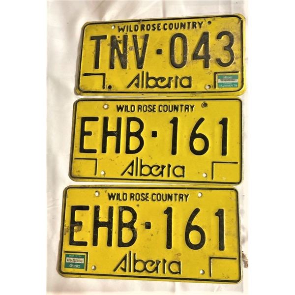 Alberta License Plates , late 70's early 80s