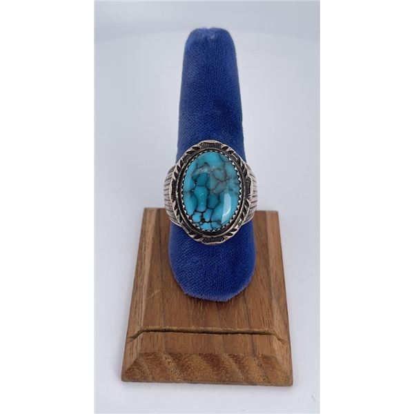 Will Denetdale Navajo Turquoise Ring Sterling