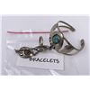Image 8 : Navajo Bear Paw Turquoise Slave Bracelet Set