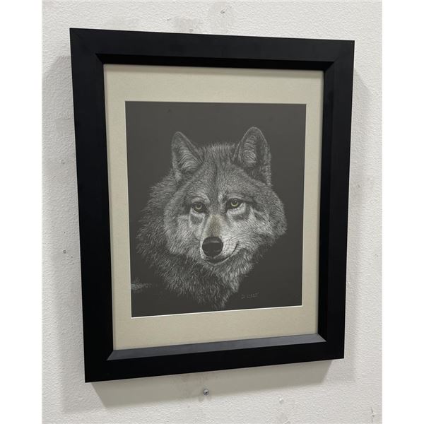 Deborah Liszt Scratchboard Wolf Drawing