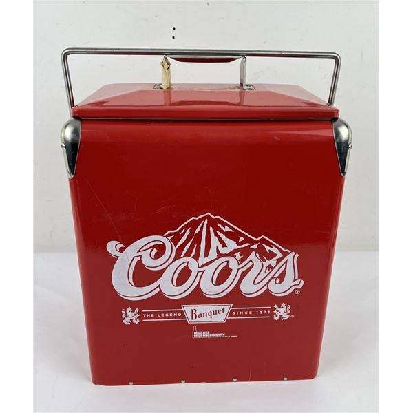 Coors Banquet Beer Metal Cooler