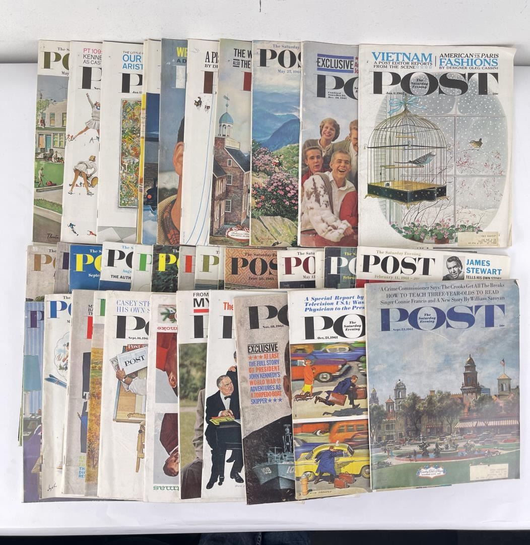 Group of Saturday Evening Post Magazines