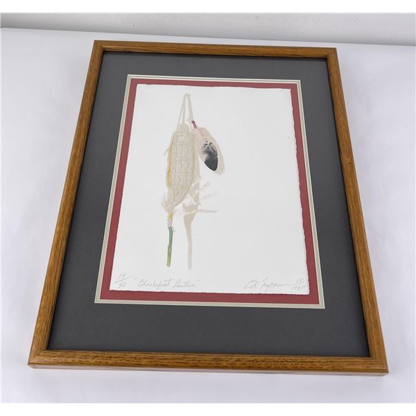 Ed Morgan Embossed Paper Blackfoot Feather