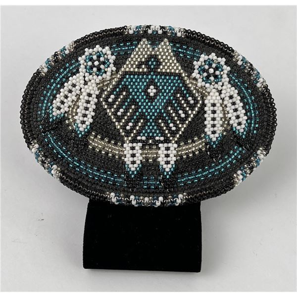 Plains Native American Indian Beaded Belt Buckle
