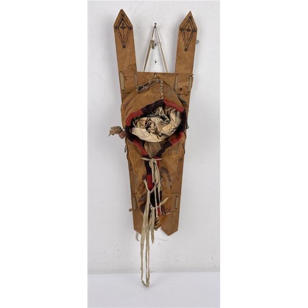 Antique Plains Native American Indian Cradleboard