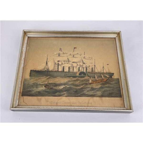 Antique The Great Eastern Leviathan Lithograph