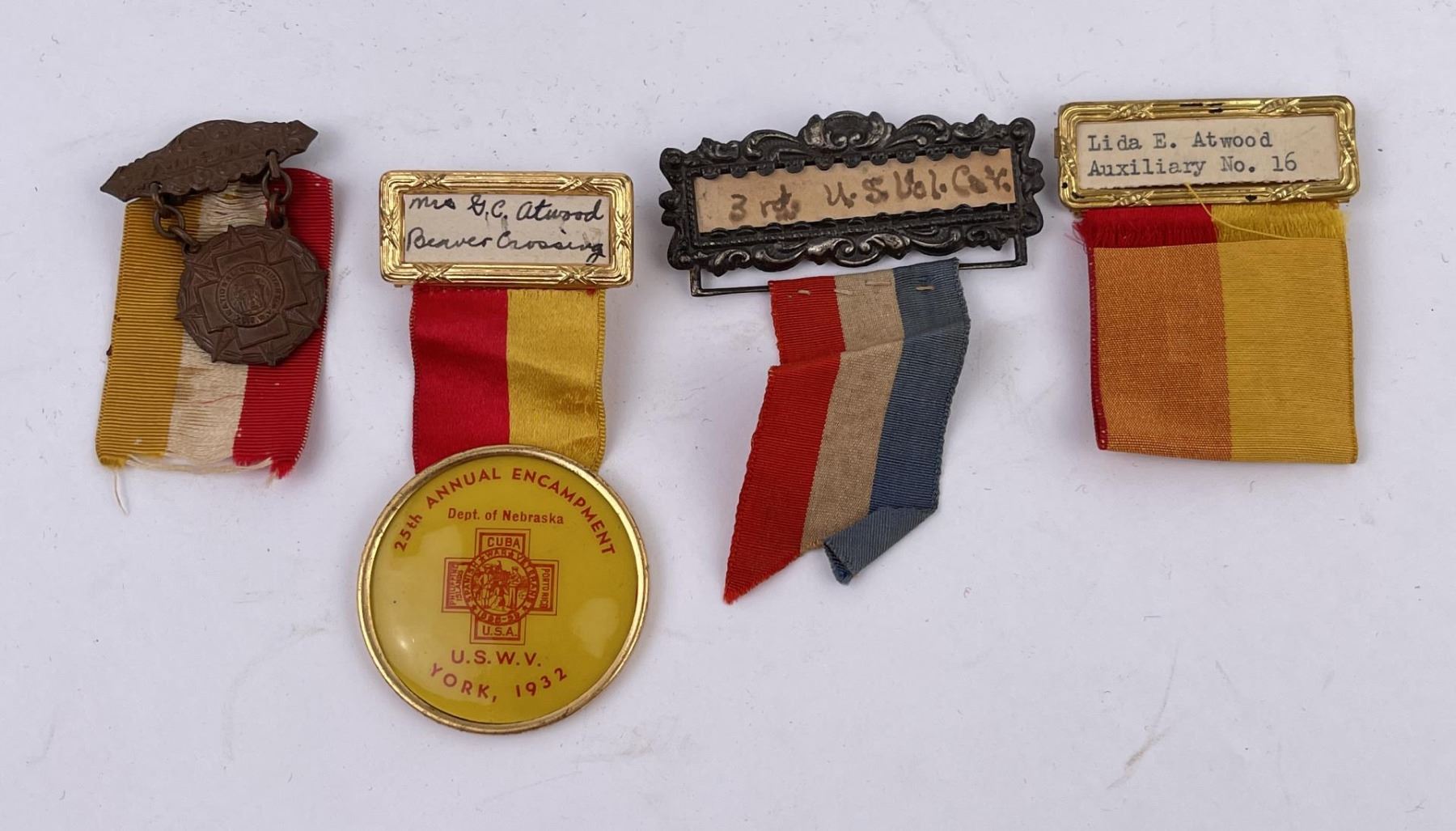 Spanish American War Veterans 3rd Cavalry Ribbons