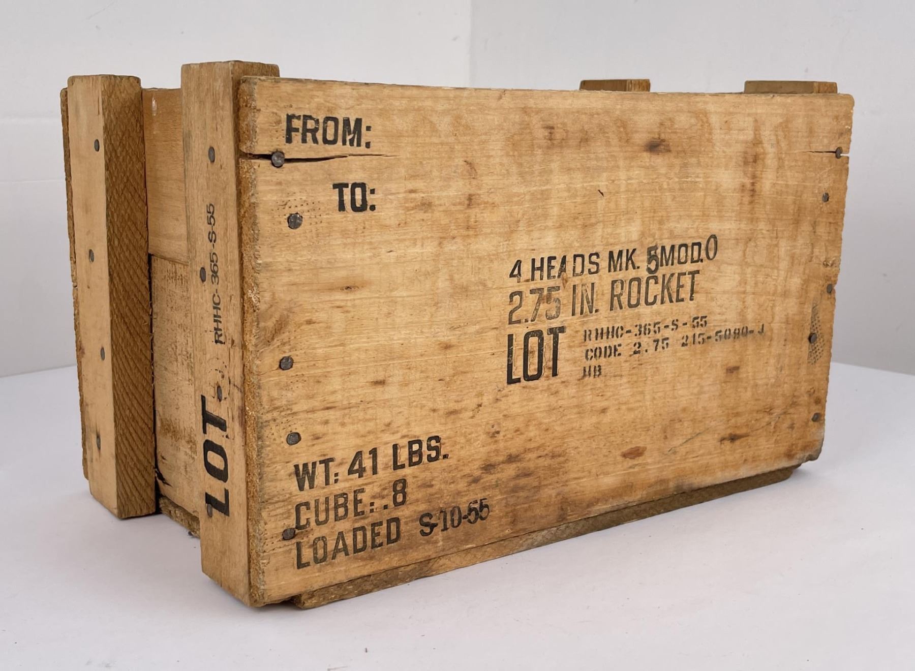 Vietnam War Shipping Crate Rocket Projectiles