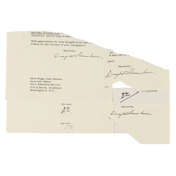 Dwight D. Eisenhower (6) Signatures