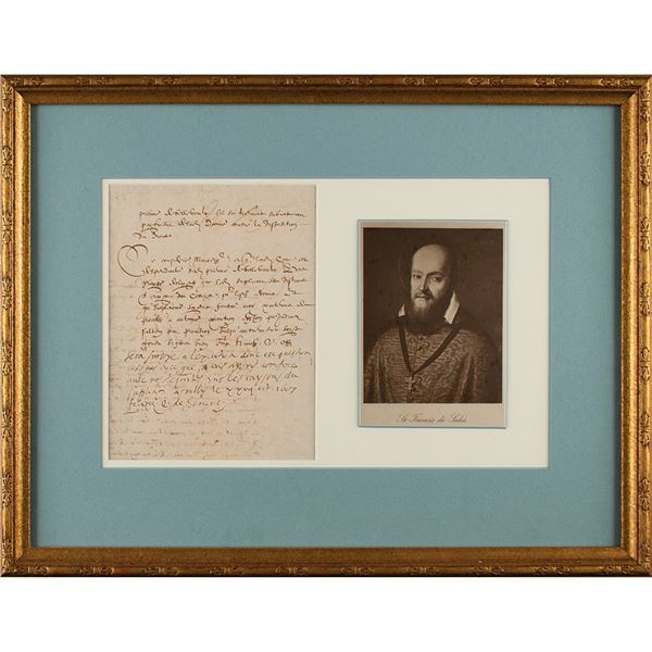 Francis de Sales Autograph Note Signed