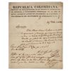 Image 1 : Simon Bolivar and Francisco de Paula Santander Document Signed