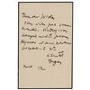 Image 1 : Edgar Degas Autograph Letter Signed