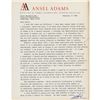 Image 1 : Ansel Adams Typed Letter Signed