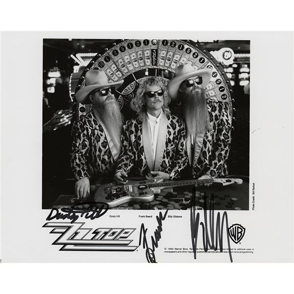 ZZ Top Signed Photograph