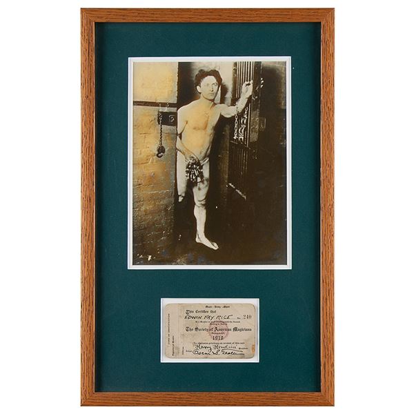 Harry Houdini Signed SAM Membership Card