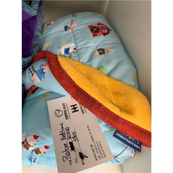 Hippo Hug Customized Weighted Blanket - 30x40 - Pasture Bedtime 5 lbs