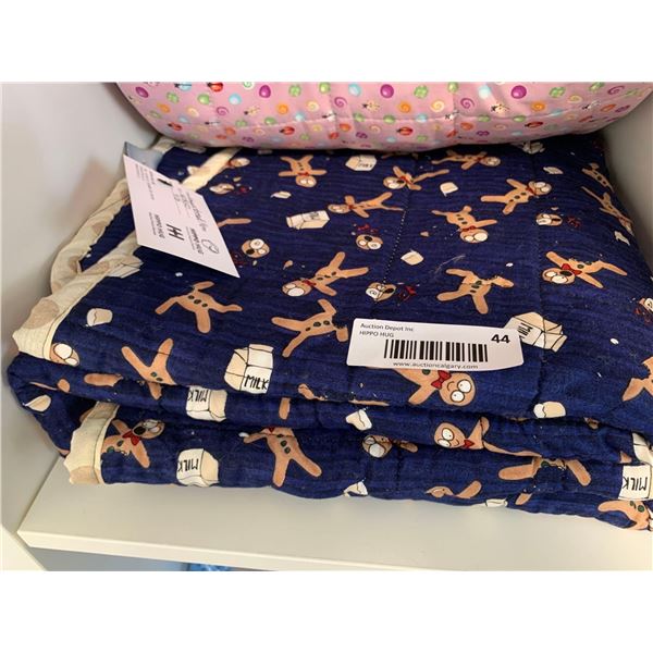 Hippo Hug Customized Weighted Blanket - 40x50 - Gingerbread Men 9 lbs