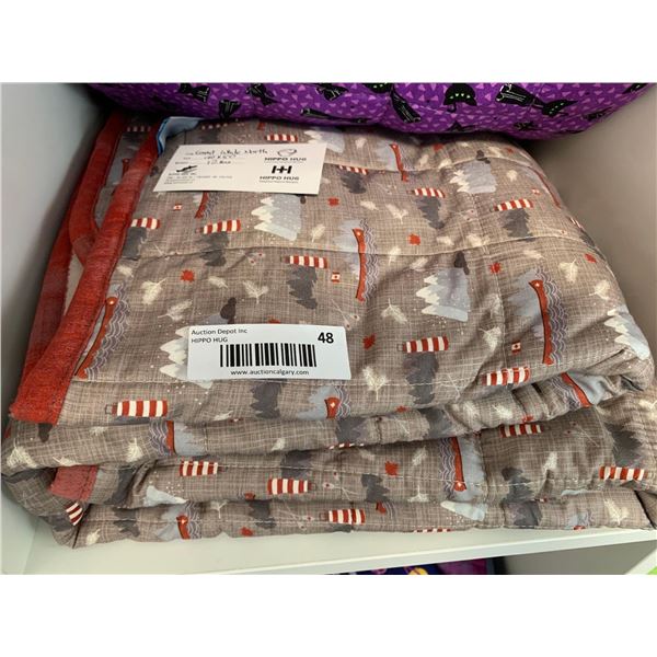 Hippo Hug Customized Weighted Blanket - 40x50 - Great White North 12 lbs