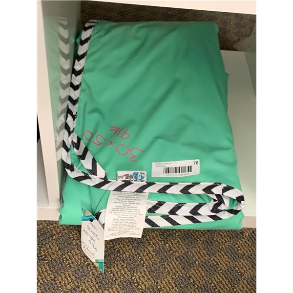 Hippo Hug rubber Weighted Blanket insert- 30x50 - Green 9lbs