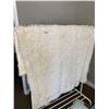 Image 1 : White Soft Blanket and white clothes rack