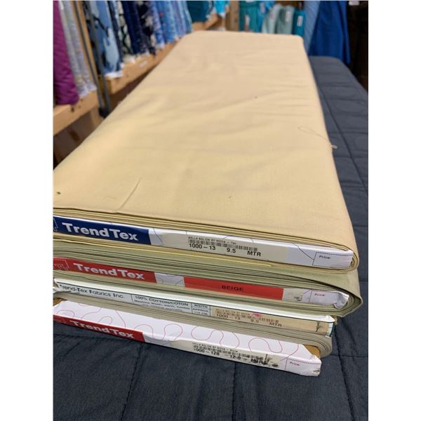 Lot of Assorted Bolts of Fabric