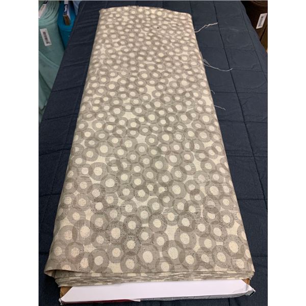 TrendTex Fabrics-Beige Circles Fabric Bolt (approx 14.17m)